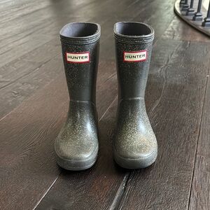 Hunter Kids Black Rain Boots